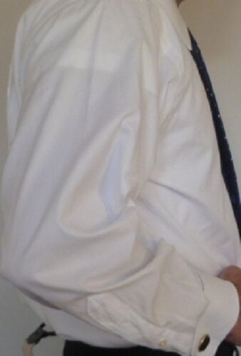 Paul Fredrick 80's Two Ply Pinpoint Oxford White Monogrammed PN - Diamonds Sapphires Rubies Emeralds