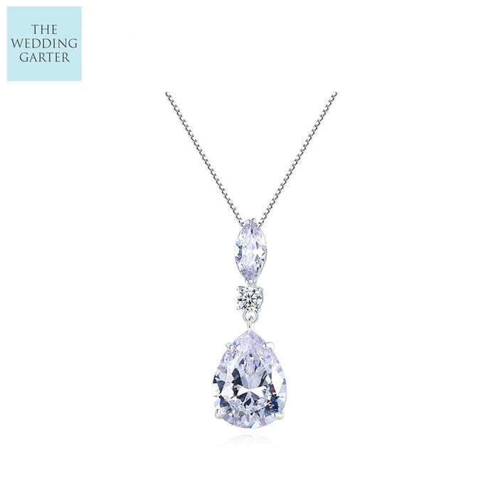pear shape crystal pendant