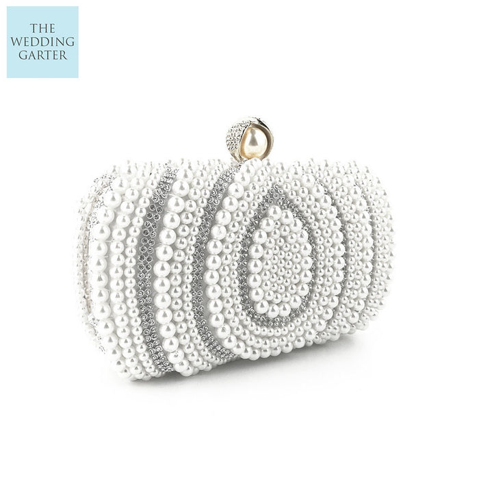 Pearl Beaded Wedding Clutch - The Wedding Garter