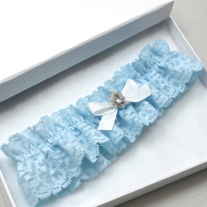 Penlope Blue Stretch Lace Wedding Garter - The Wedding Garter