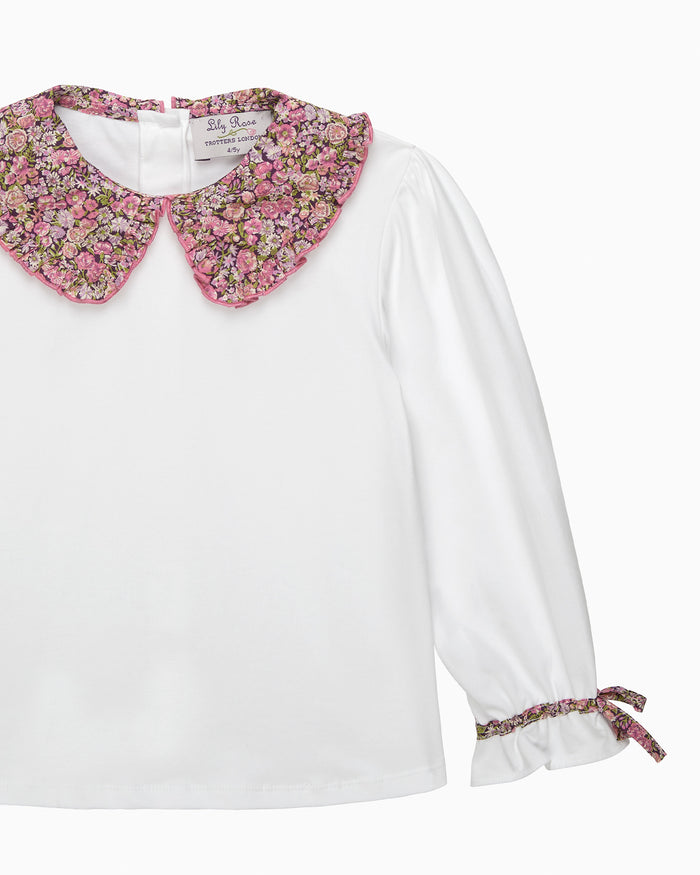 Lily Rose Top Pie Crust Jersey Top in Chive