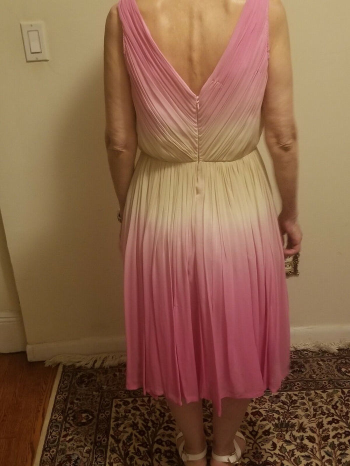 pink chiffon dress