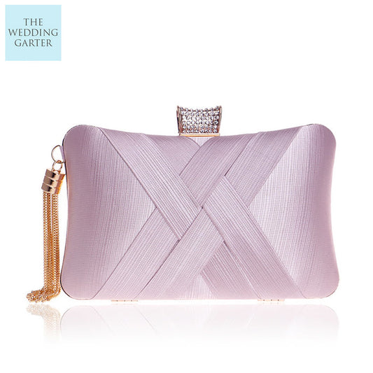 dusty pink evening bag