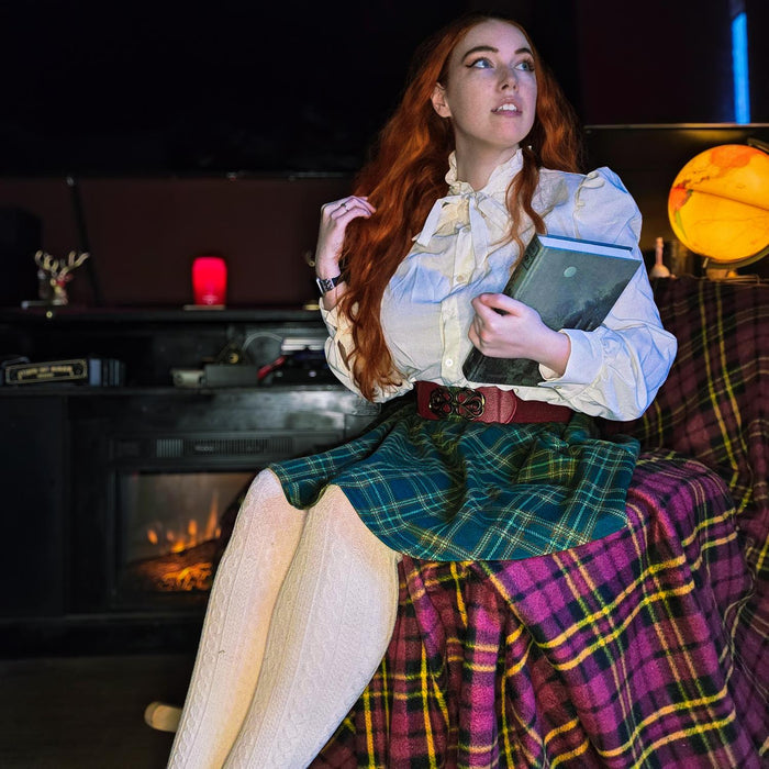 Plaid Mini-Flare Skirt - Glenfern
