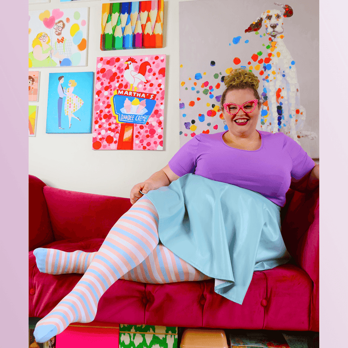 Pride Striped Tights - Laverne