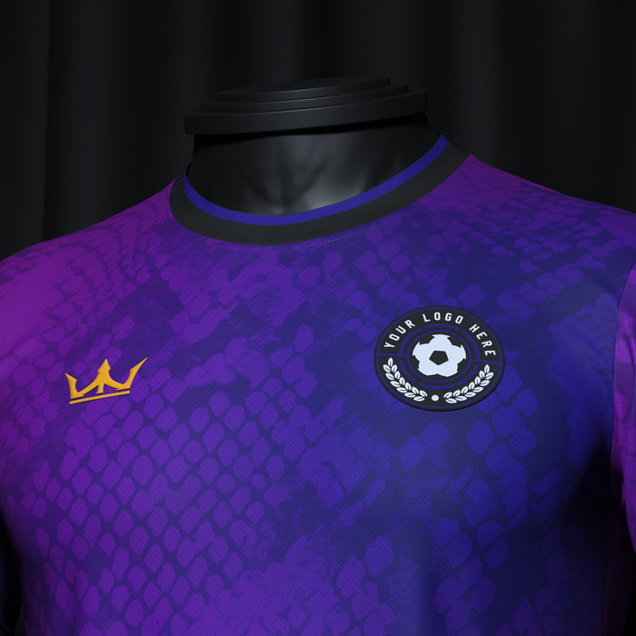 Purple-Black Custom Soccer Jersey Closeups Bulk Team