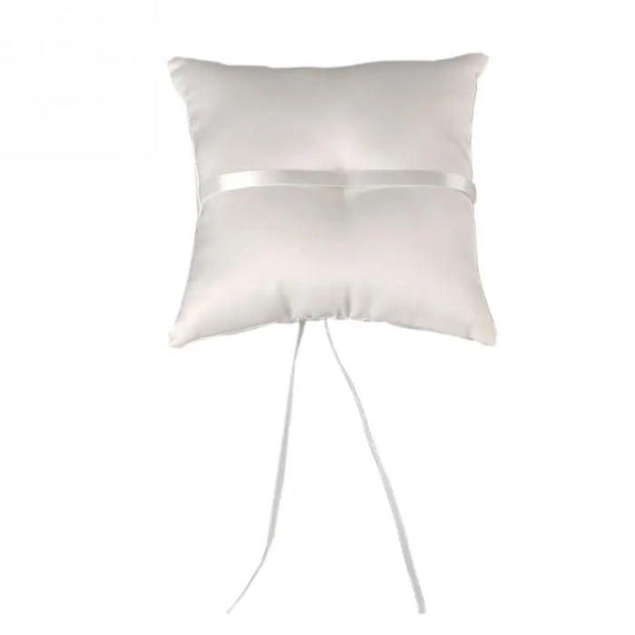 ivory satin ring pillow