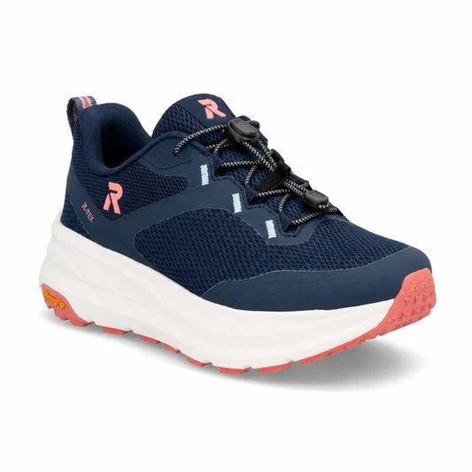 Rieker Kaweka women's blue trekking trainers with quick lace fastening and lightweight outdoor sole, main product view