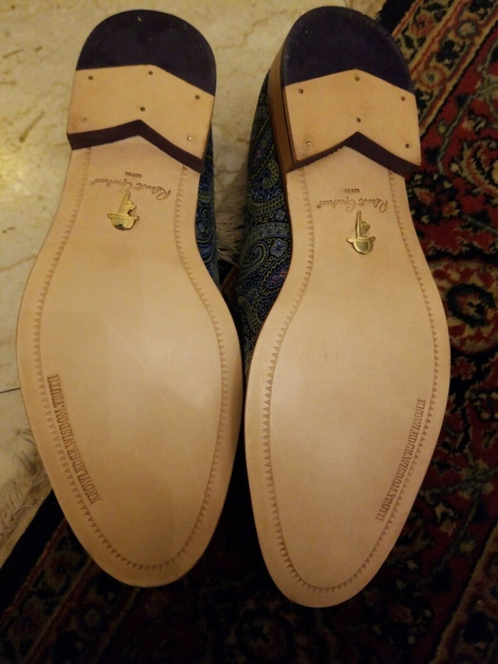 Robert Graham Limited Edition Paisley Men's Shoes Size 9 D New with Box - Diamonds Sapphires Rubies Emeralds