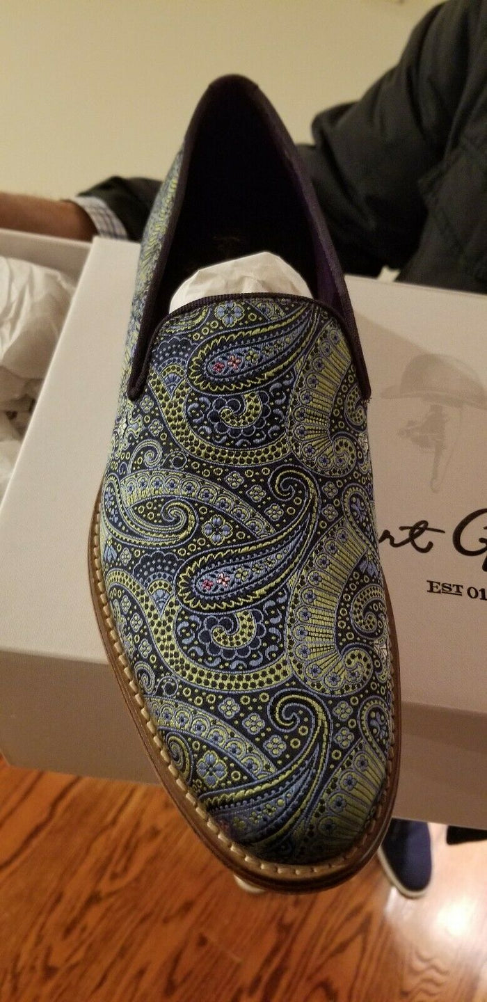 Robert Graham Paisley Men's Shoes Size 9 - Diamonds Sapphires Rubies Emeralds