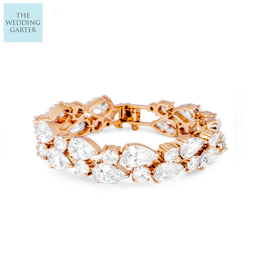 rose gold cubic zirconia bracelet
