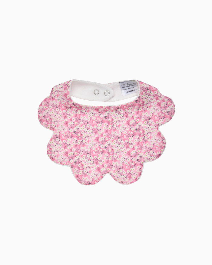 Lapinou Bib Scalloped Bib in Pink Mitsi Valeria