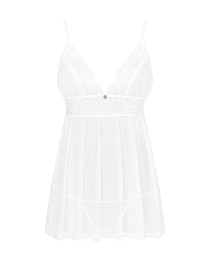 white sheer babydoll