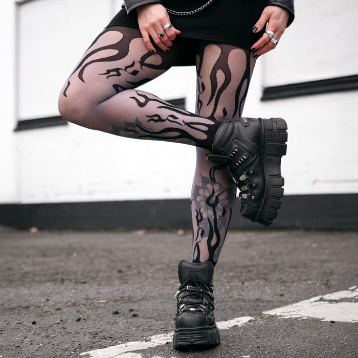 Sheer Tights - Flames
