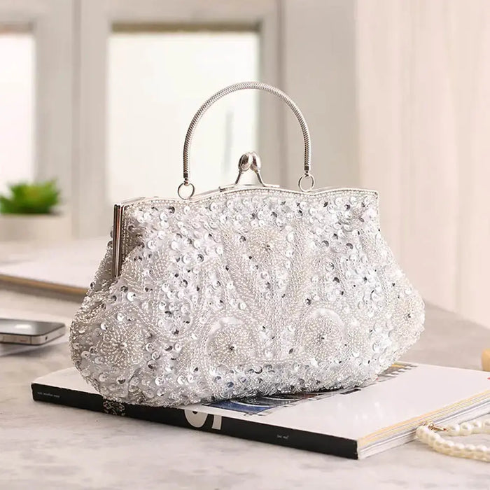 beaded wedding clutch