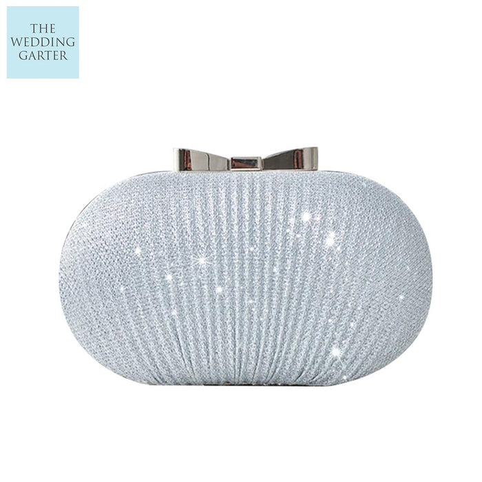 silver evening bag