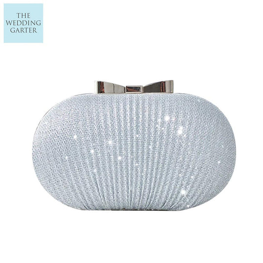 silver evening bag