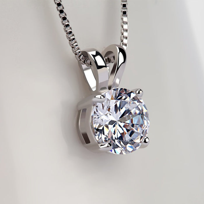 Silver Solitaire Cubic Zirconia Diamond Jewellery Set - The Wedding Garter