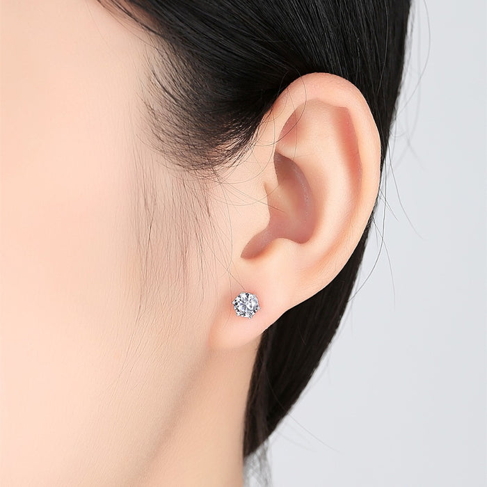 Silver Solitaire Cubic Zirconia Diamond Jewellery Set - The Wedding Garter