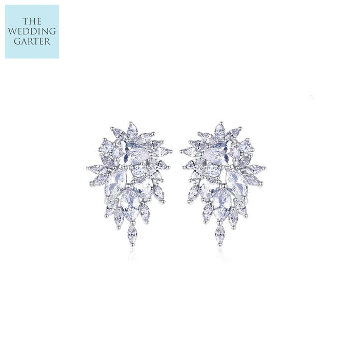 crystal wedding earrings