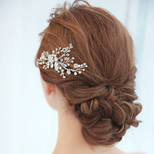 silver bridal hair accessories