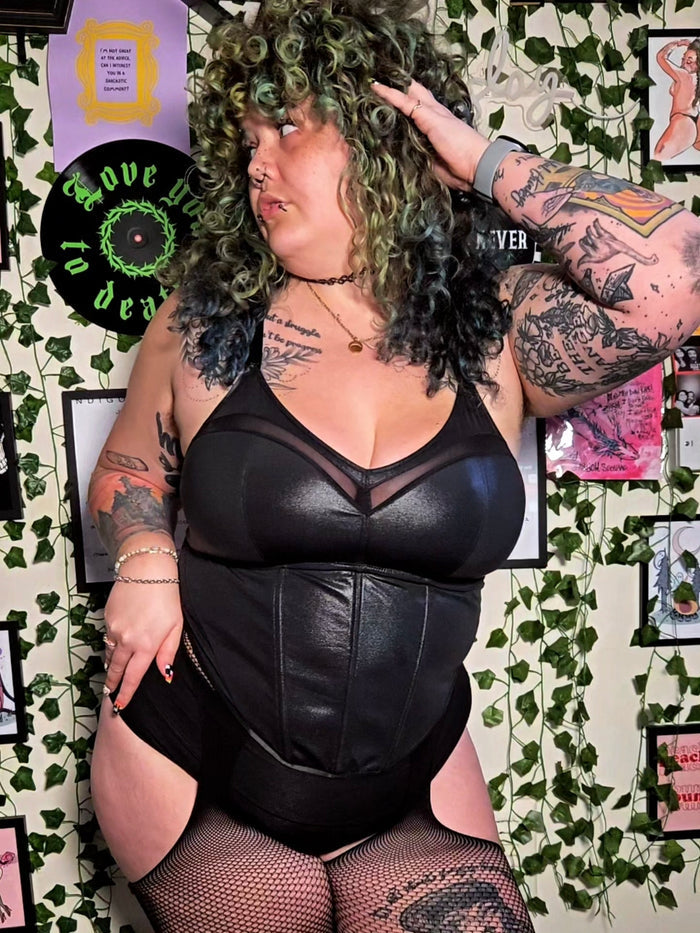 Siren Faux Leather Bustier