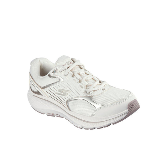 Women's leather low-top sneaker, lace-up with padded collar and light upper