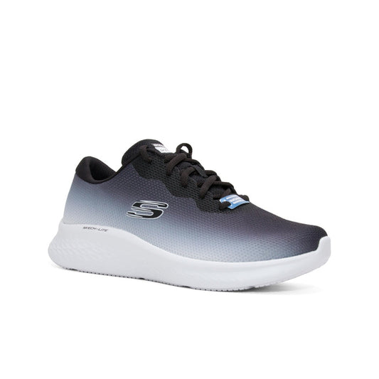 Skechers Kech Lite Pro sneakers, dark fade knit upper, black laces, white sole