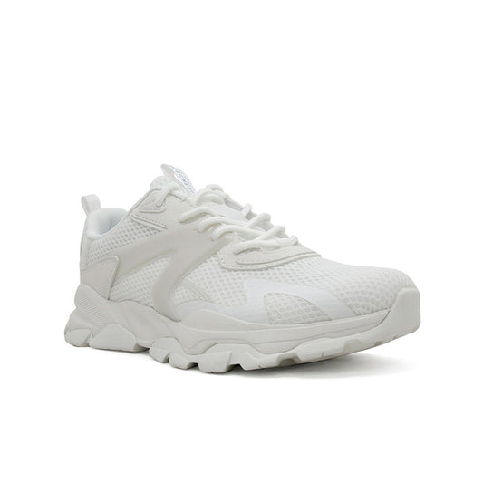 Skechers Sierra women's white lace-up sneakers with cushioned ridged sole and textured upper