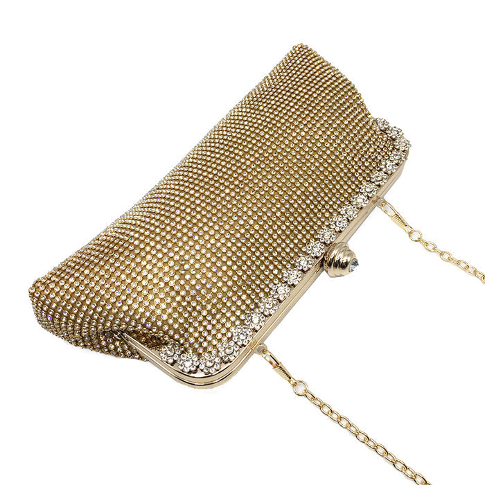Sparkling Rhinestone Gold Evening Handbag - The Wedding Garter