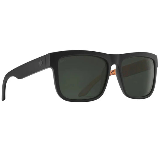SPY SUNGLASSES - DISCORD SOFT MATTE BLACK - HAPPY GRAY GREEN LENS
