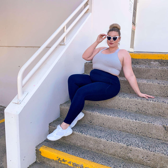 Squat Proof Long Leggings - Navy - Snag
