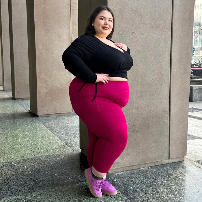Squat Proof Short Leggings - Raspberry Pie - Snag