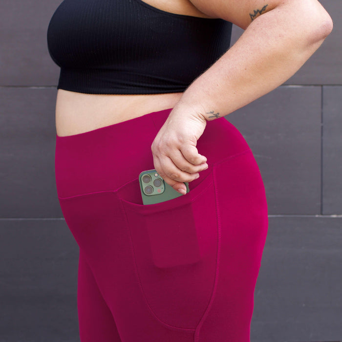 Squat Proof Short Leggings - Raspberry Pie - Snag