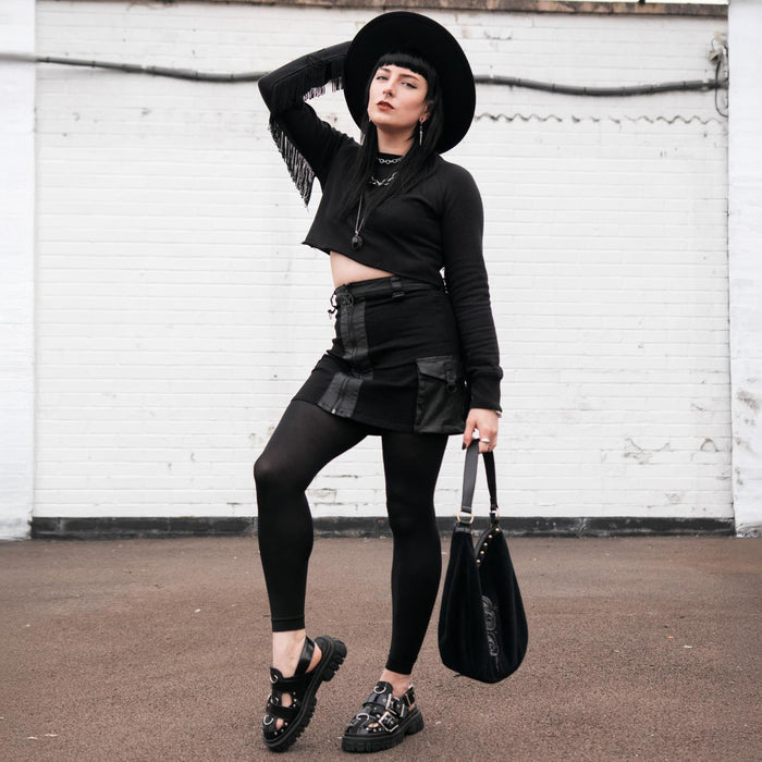 Stay Cool 80 Denier Footless Tights - Black