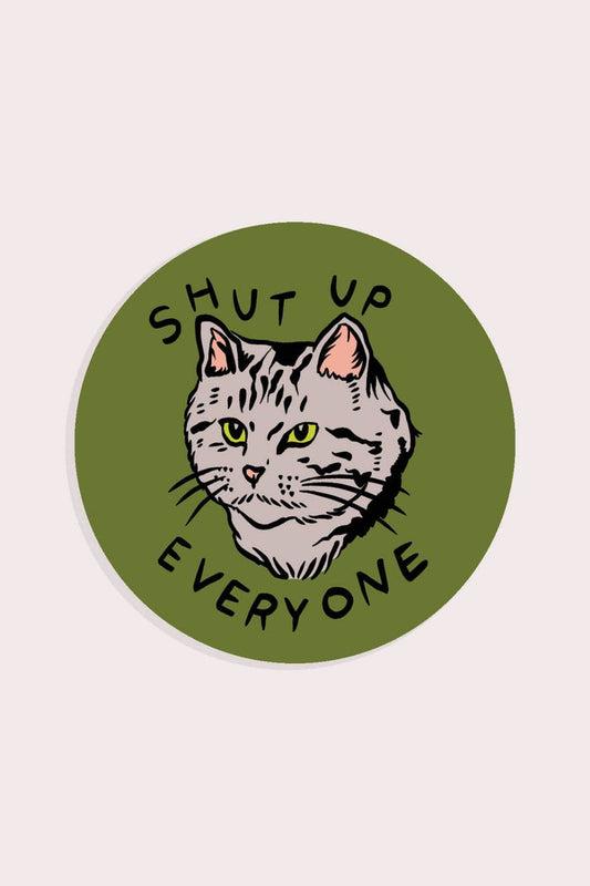 STAY HOME CLUB Autocollant - Taisez-vous tout le monde