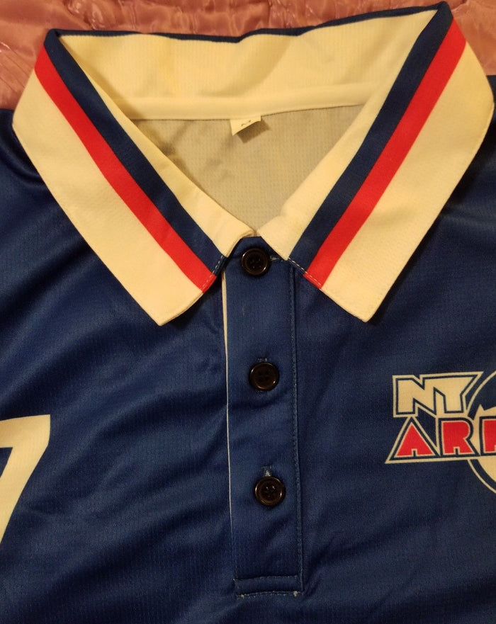 Steve Zungul New York Arrows Long Sleeve Soccer Jersey, Size Medium - Diamonds Sapphires Rubies Emeralds