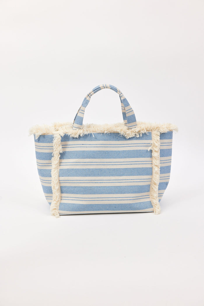 Striped Canvas Beachy Tote