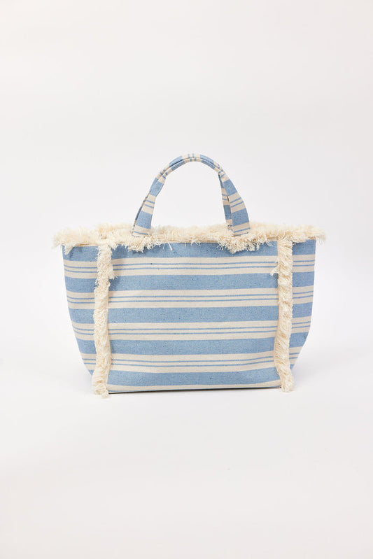 Striped Canvas Beachy Tote