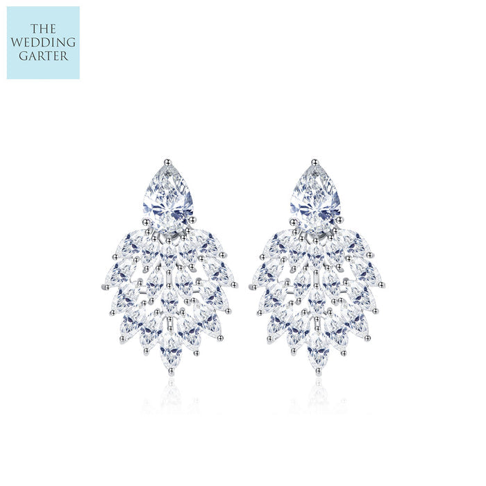 big stud bridal earrings