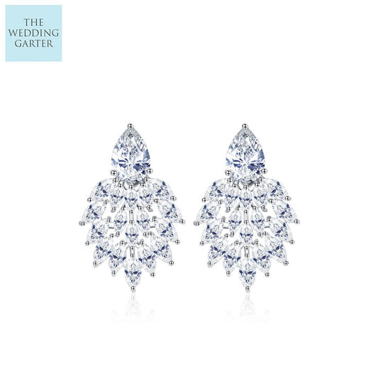 big stud bridal earrings