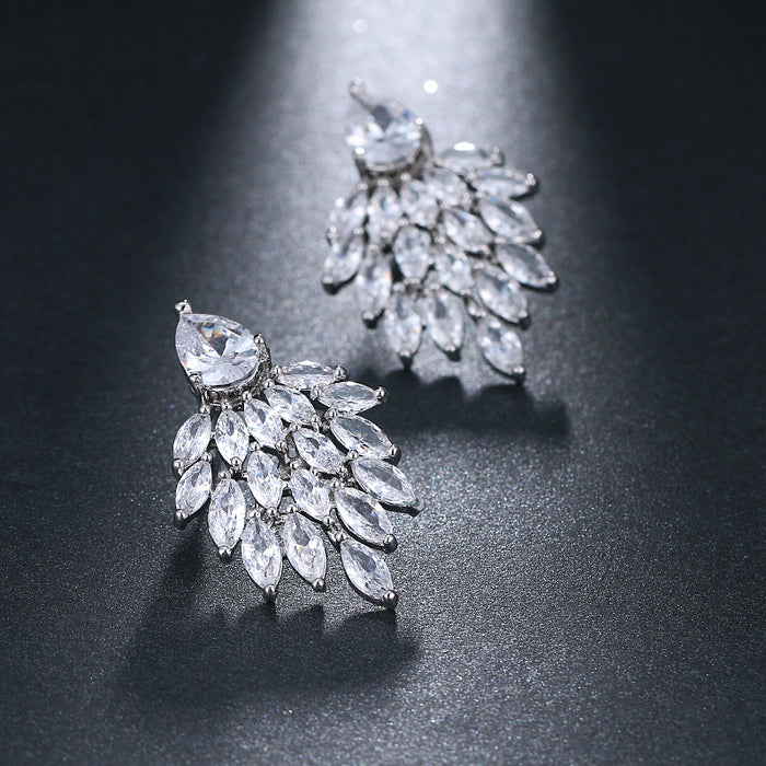 Stunning Big Crystal Statement Bridal Earrings - The Wedding Garter