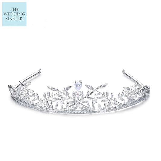 cz wedding tiara