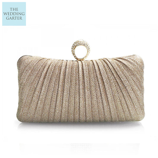 gold women's event purse
