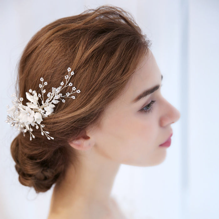 floral bridal headpiece