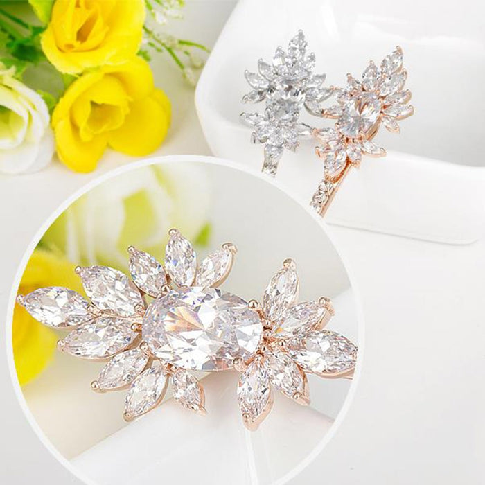Stunning Silver Cubic Zirconia Diamond Hair Pin (2 Colours) - The Wedding Garter