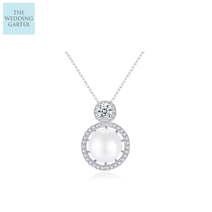 pearl and diamond wedding necklace