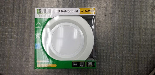 Sunco Lighting 10 PACK - 16 Watt 6 inch ENERGY STAR Dimmable LED Retrofit Kit - Diamonds Sapphires Rubies Emeralds