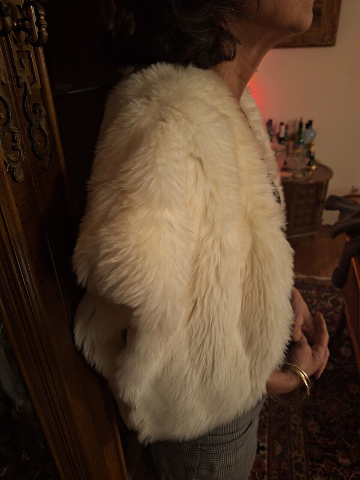 Tahari Arthur S. Levine Faux Fur Vest Size Small