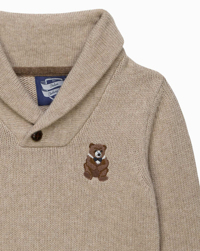 Chelsea Clothing Company Jumper Timothy Teddy Shawl Collar Jumper